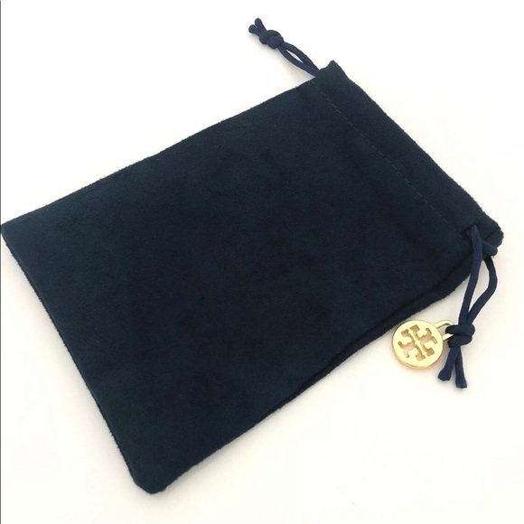 SALE!TORY BURCH GOLD PLATED BRASS MILLER LOGO EARR - Picture 7 of 7